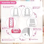 4.5FT Life Size Doll Photo Booth with 9Pcs Photo Props, Pink Princess Birthday Party Decorations for Girls, Doll Theme Photobooth Backdrop & Let’s Go Party Supplies for Photoshoot - Image 5