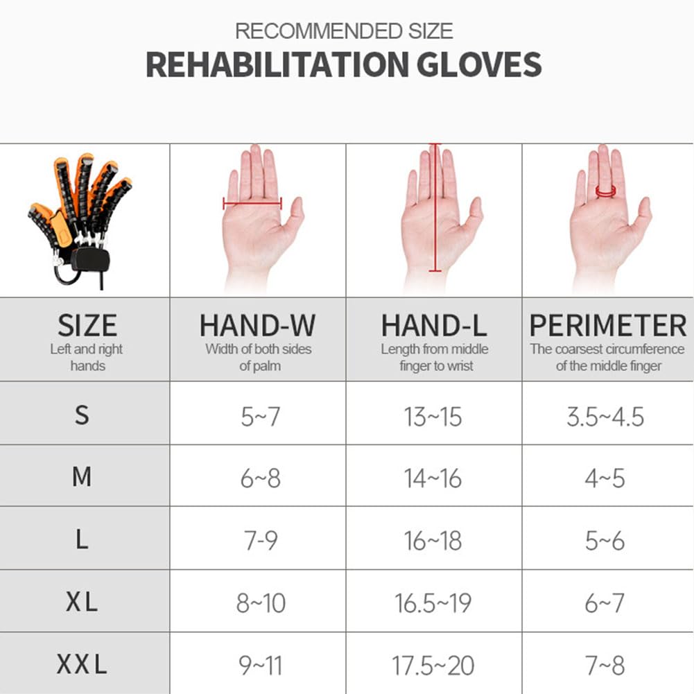 Guanto Robotico per Riabilitazione Mano -con Tecnologia a Specchio per Recupero Funzionale,Pressoterapia Dita,Dispositivo per Fisioterapia della Mano e delle Dita(Size:L,Color:Mano Sinistra)