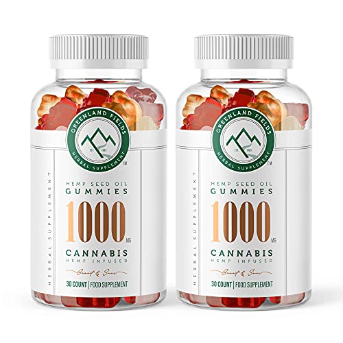 (2-Pack) Hemp Chewy Bears - 1000MG - Active Joint & Muscle Relief. (1000MG)