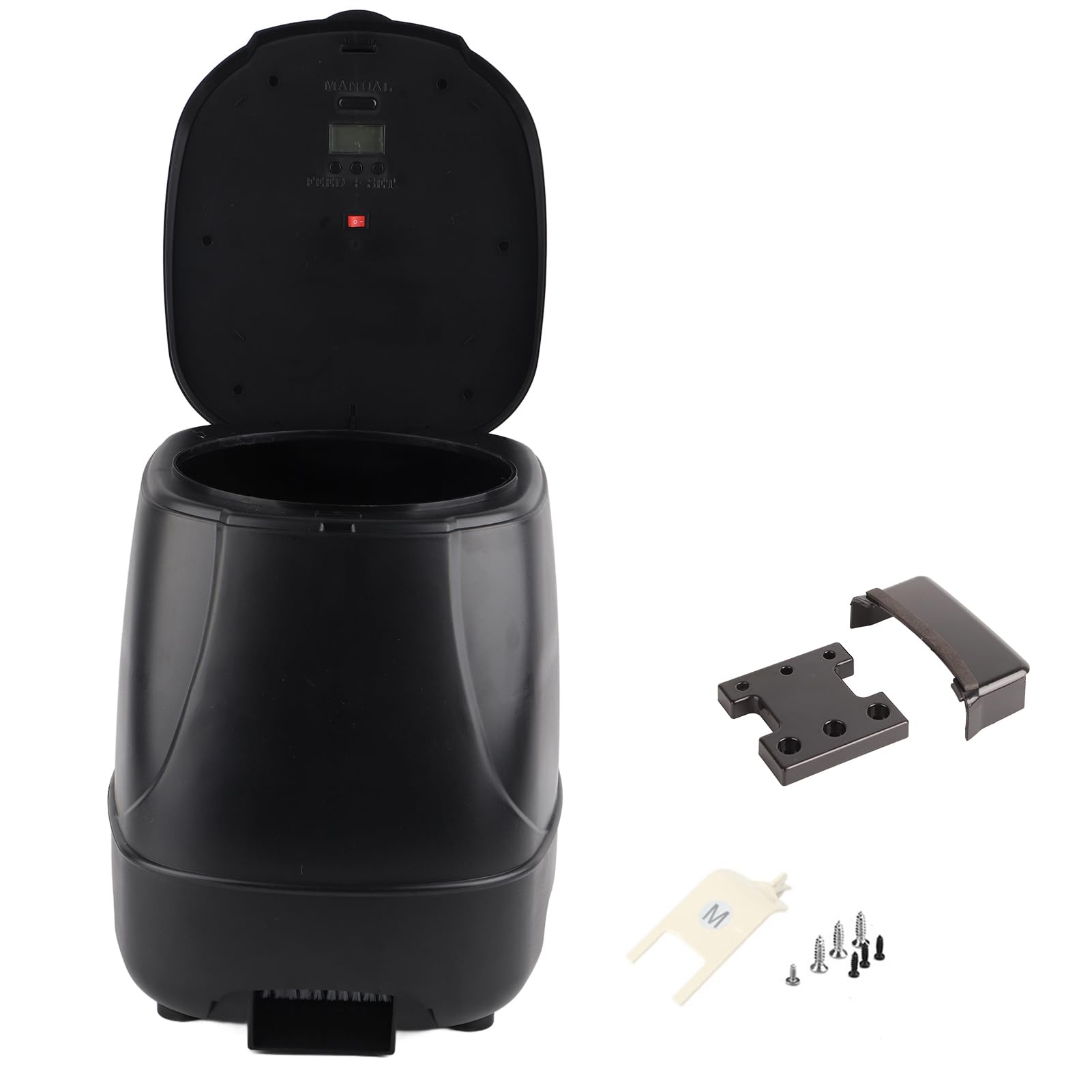Naroote Mangiatoia Automatica per Pesci da Esterno, Timer da 10 Litri di Grande Capacità per Pesci da Laghetto e Acquario, Dispenser di Alimentazione Multi-Gear Intelligente