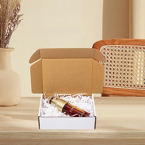 Wowxyz Shipping Boxes 7X5X2" 25 Pack - White Corrugated Cardboard Box Mailers For Small Business, Literature Mailer Box Packaging Supplies #TOP4