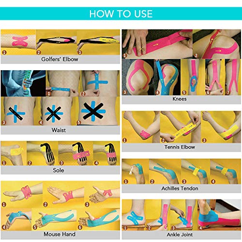 KKmoon 16FT bandagem esportiva antialérgica de suporte muscular fita atlética para alívio da dor fit