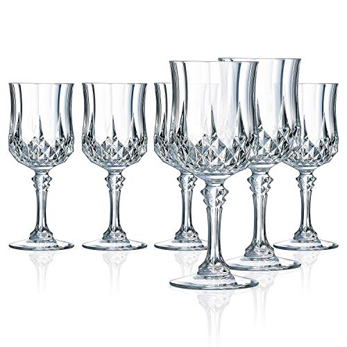 Amaziyo -Crystal Glass Drinkware Set,Crystal Clear Wine Glass Set of 6