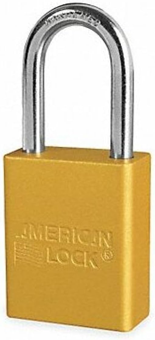 American Lock-A1106YLW Lockout Padlock, KD, Yellow, 1/4 in. Dia.