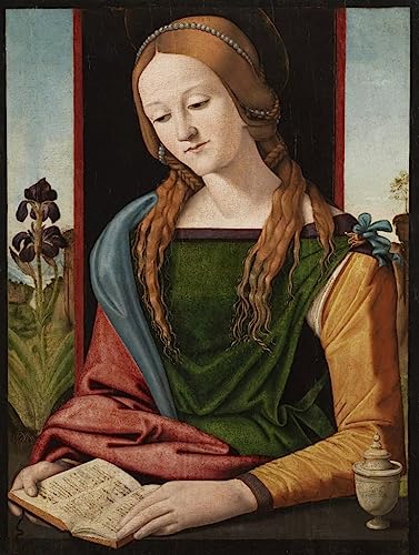 Lecture de la Madeleine toile 60x90cm reproduction d'art de Piero Di Cosimo pour salon
