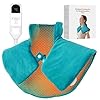 Almohadilla térmica con peso para aliviar el dolor de cuello y hombros, envoltura de calefacción eléctrica, 6 ajustes de calor, 4 temporizadores, apagado automático, uso húmedo y seco, lavable a