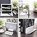 Acrebow Vertical Laptop Stand Holder, Desktop Aluminum Stand for MacBook with Adjustable Dock Size, Fits All MacBook, Surface, Chromebook and Gaming Laptops (Up to 17.3 inches), Silver