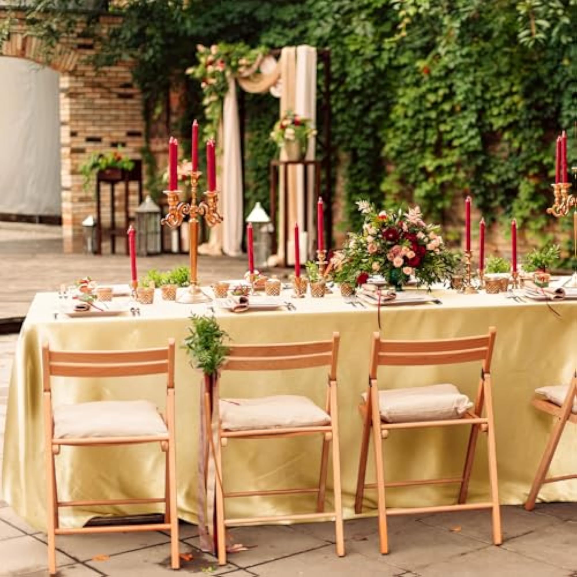 Satin Party Tablecloth Table Cover, 58 x 102 Inches