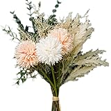 Aboiled Flores de diente de león ardientes de león medianas para mesas casa sala de estar decoración falsa hierba de las pampas boda arreglo D