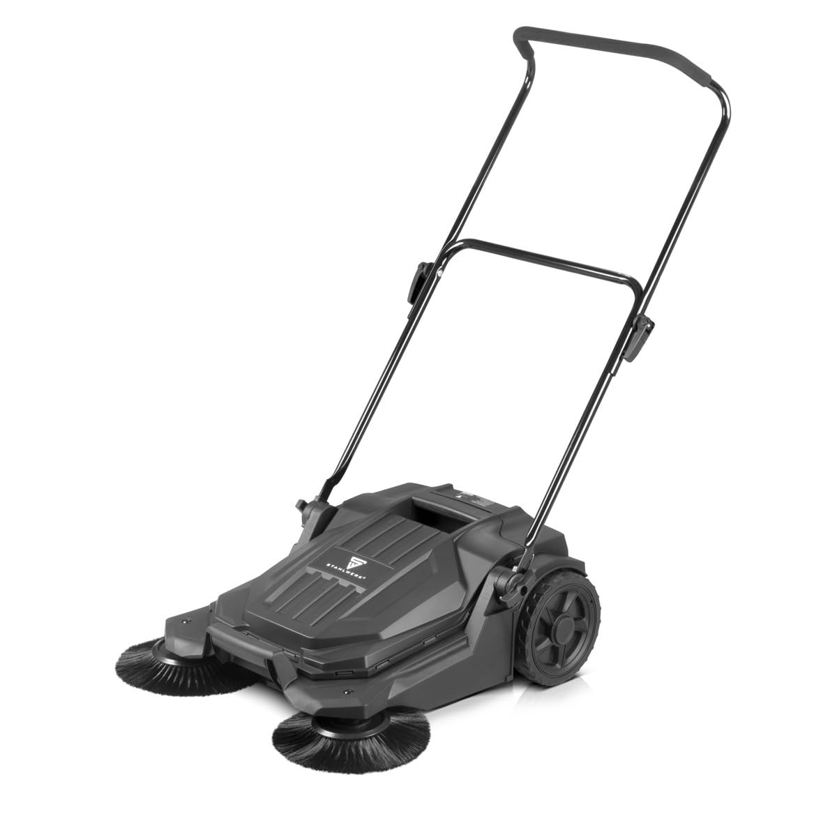 STAHLWERK Spazzatrice SL-20 ST con larghezza di 650 mm e capacità di 20 l, spazzatrice manuale a terra | Spazzatrice manuale con 2 spazzole