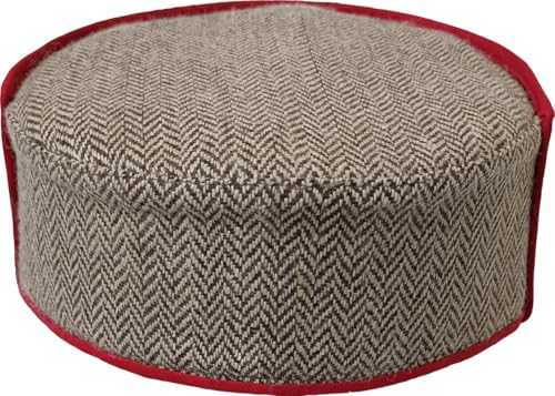Image of Vastraa Fusion Himachali Topi for Men | Nepali Headwear | Traditional Kullu Cap | Pahadi Topi | Kashmiri Hat | Wool Handcrafted Ethnic Wear