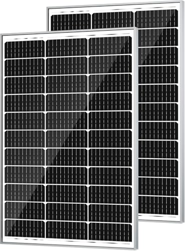 Image of SOLPERK 200 Watt Solar Panels, 2PCS 12V 100 Watt Solar Panel High-Efficiency, 200W Solar Panel for Home, RV, Camping, Marine, Rooftop, Off-Grid Applications