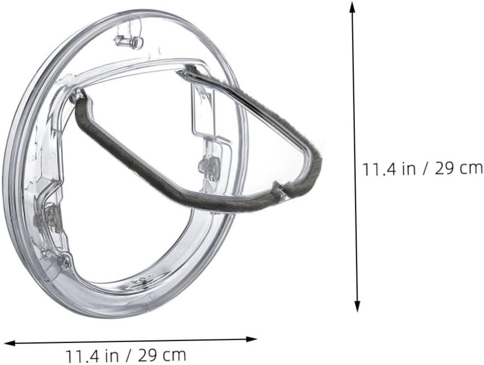 POPETPOP Adjustable Round Plastic PET Door Round Entry Exit Door for Dogs and Cats Simple Installation