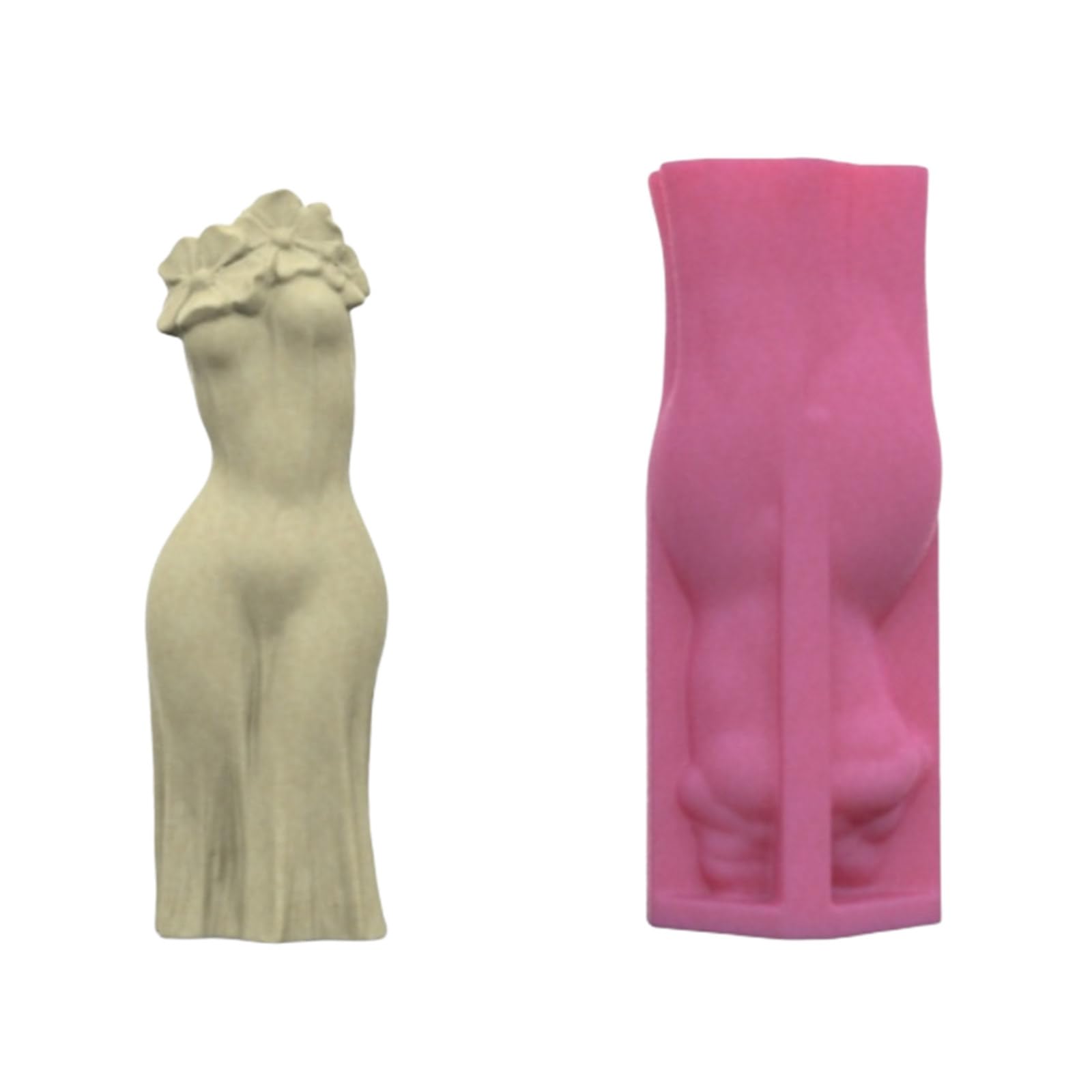 Tizuqe Multicolor Resin Vase Mold Vase Mould Planter Shape Human Body Decoration Mold Handmade Flower Pot Silicone