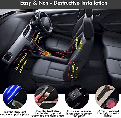 Luces LED coche audiorítmicas con control inalámbrico y protección impermeable 3