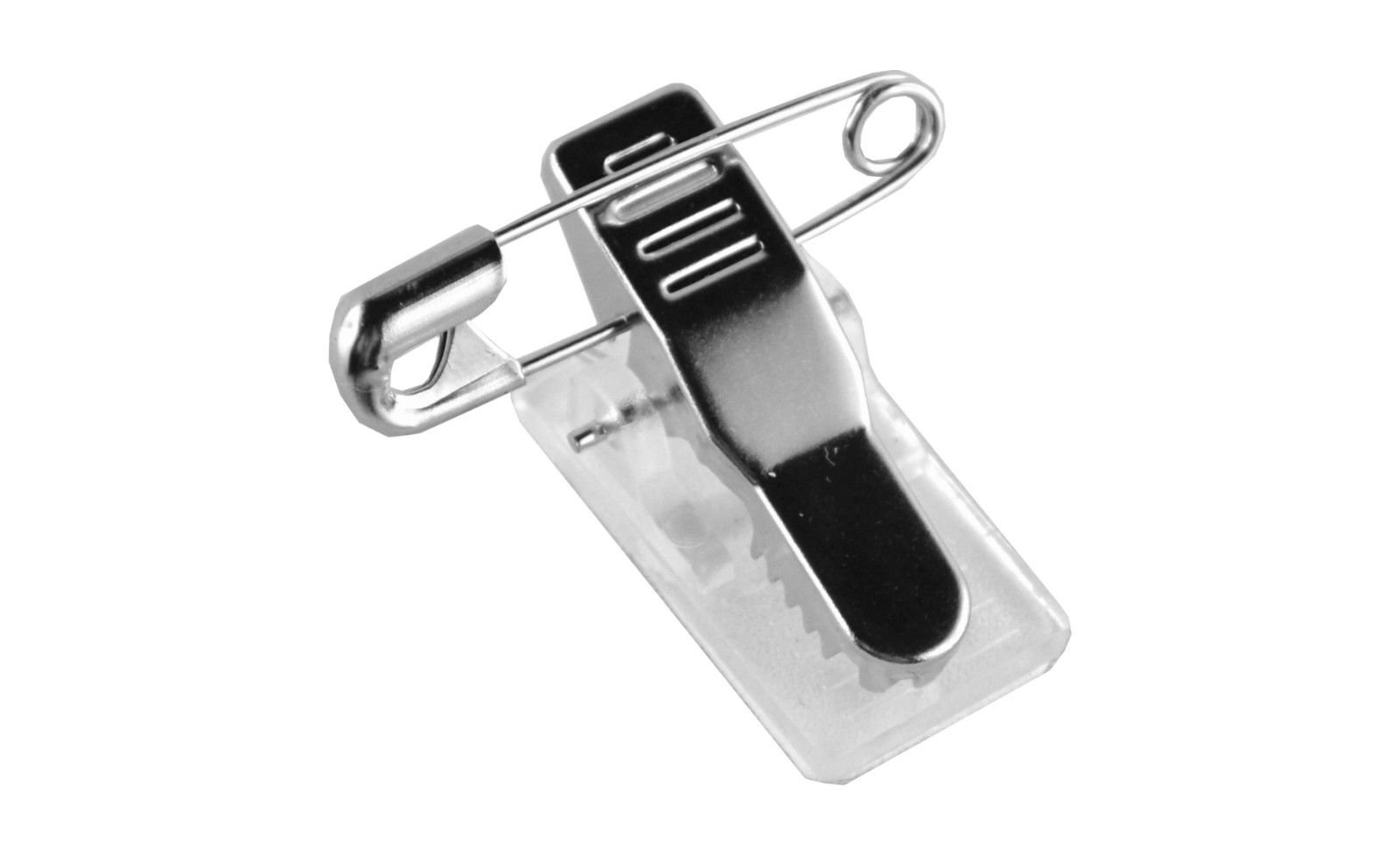 Lot de 50 badges porte-nom en plastique avec aimant-aiguille individuelle ou kombiclip, logo impression, à votre logo, pour personnaliser votre aimantée à logo namensschildchen avec aimant, Blanc, 70 x 30 mm