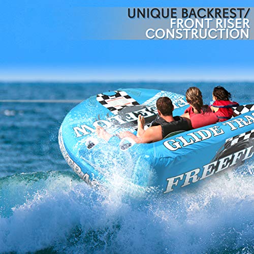 Heavy-Duty Inflatable Towable Booster Tube -Three Person Water Tube Boating Float Tow Raft, Watersports Inflatable Pull… - Image 6