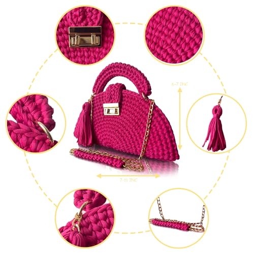 Image of Evening Clutch Bag for Women, Handmade Crochet Wedding Party Purse, Small Flap Formal Crossbody Handbag Evening Clutch