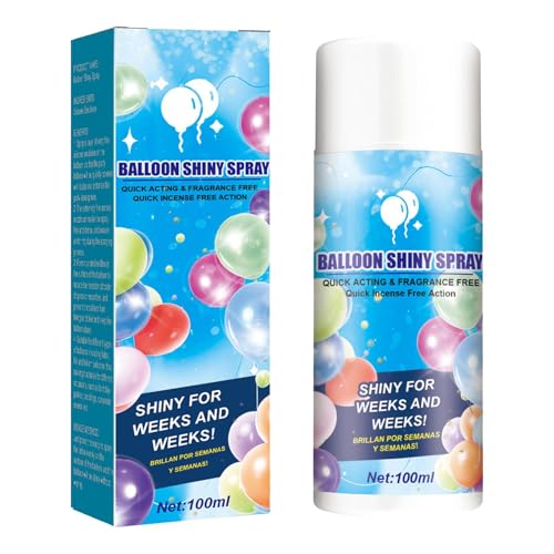 Teksome Spray Lucida-Palloncini - Spray lucidante per Palloncini 100 ml - Applicazione Rapida, Senza Gocce, Spray illuminante per Palloncini per Una Finitura Lucida e duratura