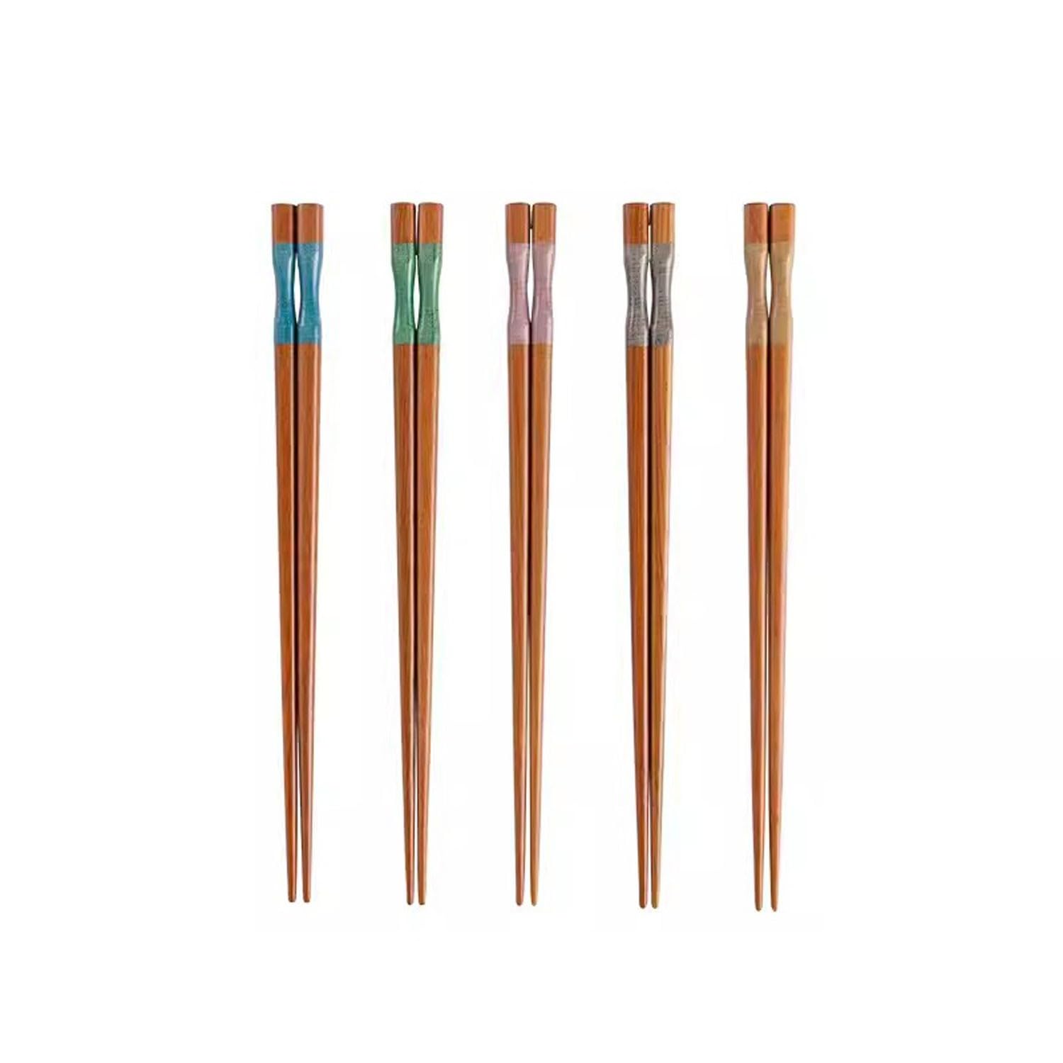Baguettes Baguettes en Bois Baguettes japonaises Baguettes Haut de Gamme pour la Maison Baguettes en Bambou de Style Japonais(L 23cm)