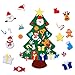 Produktbild Filz Weihnachtsbaum, 95 X 70cm DIY Weihnachtsbaum Dekoration mit 26Pcs Abnehmbaren hängenden Ornamenten,zum Aufhängen an der Wand, DIY Dekoration Hängend Dekor für Kinde