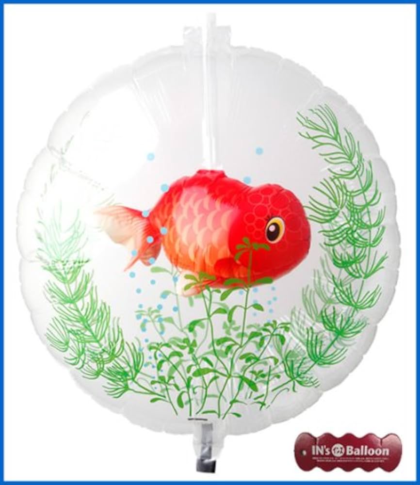Amazon | IN'sBalloon 金魚バルーン(らんちゅう)ヘリウム入風船
