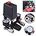 Allright Druckschalter Kompressor Ersatzteile Luftkompressor Steuerventil Regler Druckregler mit Druckwächter ompressorschalter mit 2 Messanzeigen mit Manometer