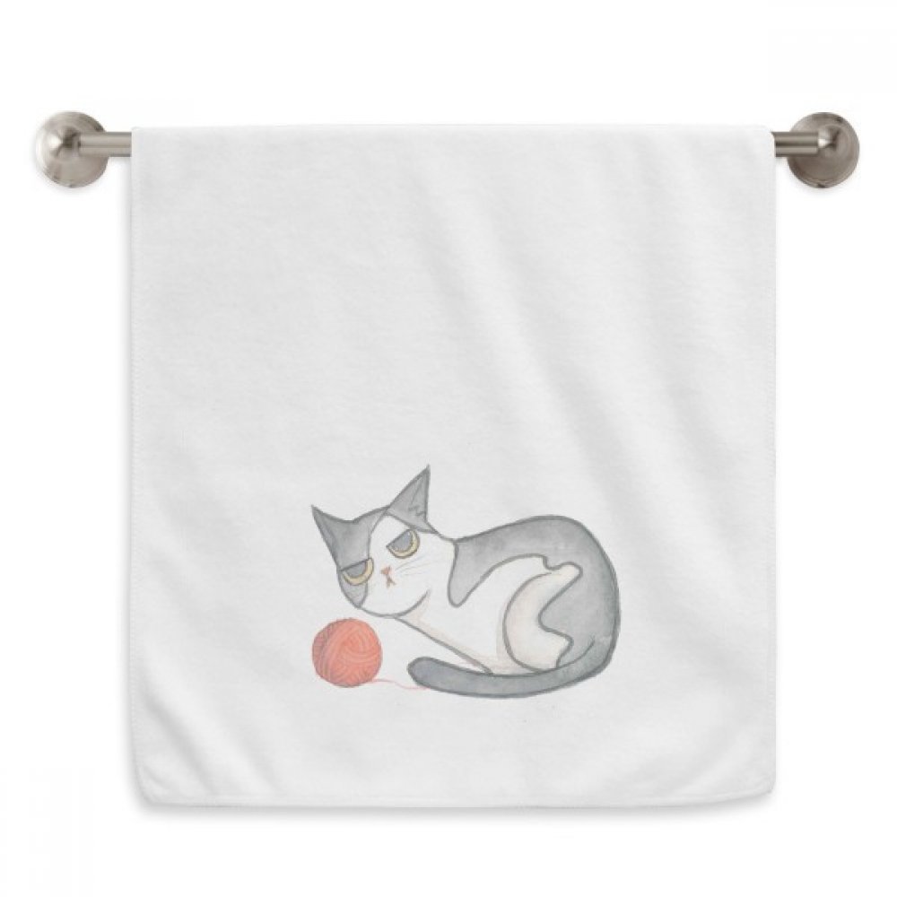 Serviette chat marionnette anti-peluche essuie-mains blanc absorbant 13x29 inch
