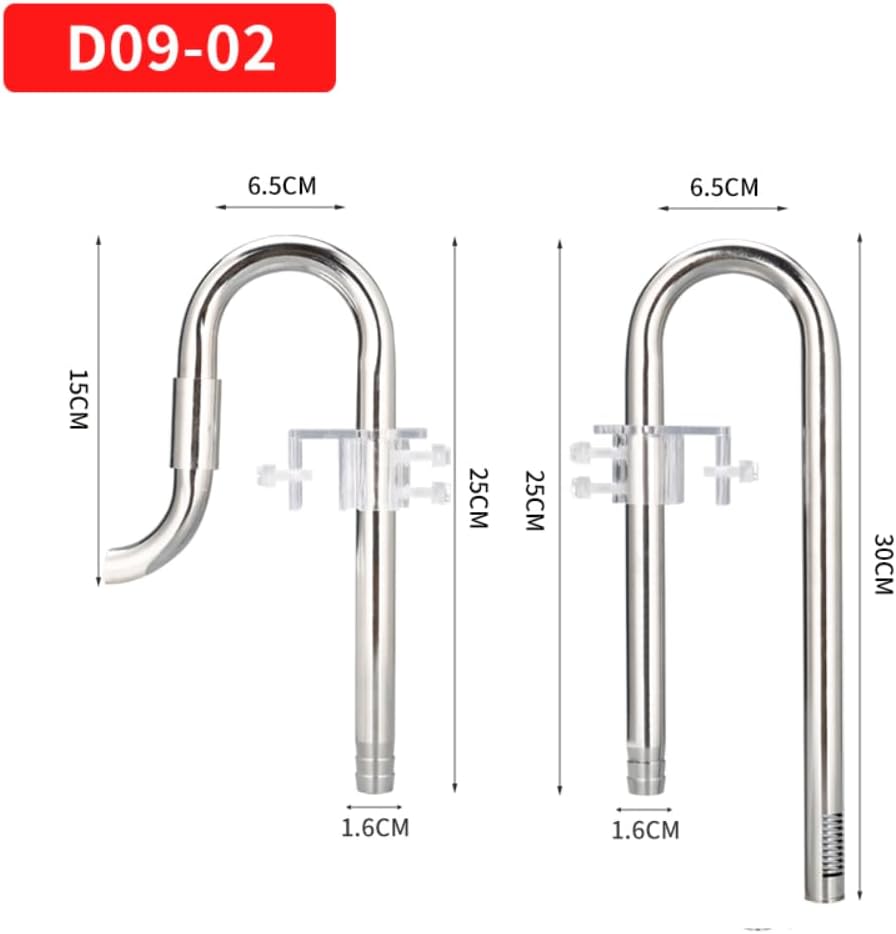 水族館ステンレス鋼ユリパイプ流入と流出とスピン、調節可能なロッド水族館フィルターチューブ (16 輸出入)