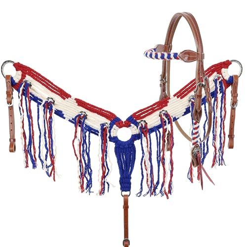 Showman Glory Mohair Browband Headstall & Breast Collar Set