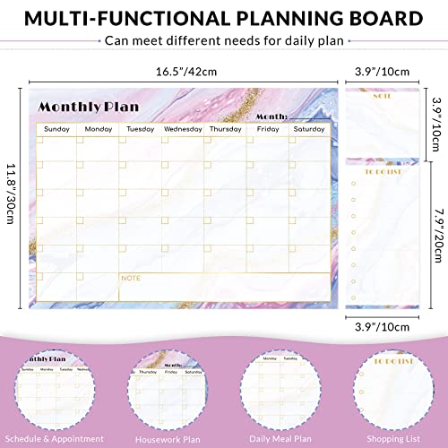 Phyxin Magnetic Calendar For Fridge, 11.8"X16.5" Monthly Planner, Dry Erase Fridge Calendar Set, 3 Magnetic Planning Board With Monthly Planner To-Do List Memo, Markers & Eraser Included #TOP3