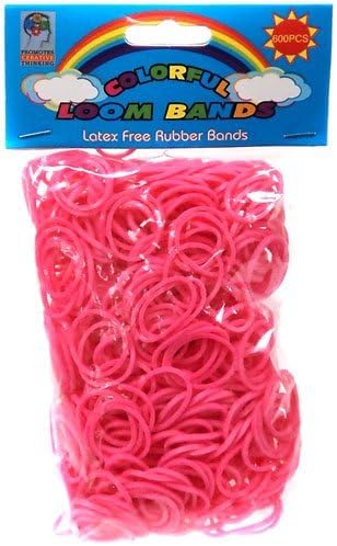 Colorful Loom Bands 600 PINK Rubber Bands