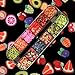 Tyuimhx 12 Grids Fruit Nail Charms Avocado Cherry Pineapple Apple Lemon Nail Art Slices 3D Summer Fruit Clay Fimo Slices for Women DIY Manicure Lip Gloss Cellphone Decorations Accessories