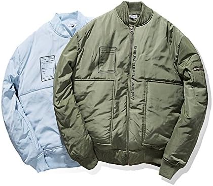 Amazon メンズ 男 綿服 冬 メンズダウンコート 男性ダウンジャケット メンズ綿服 ブルゾン 中綿ジャケット無地ショートコート 紳士服 スタンドカラー 通勤通学用 メンズ Xl グリーン コート ジャケット 通販