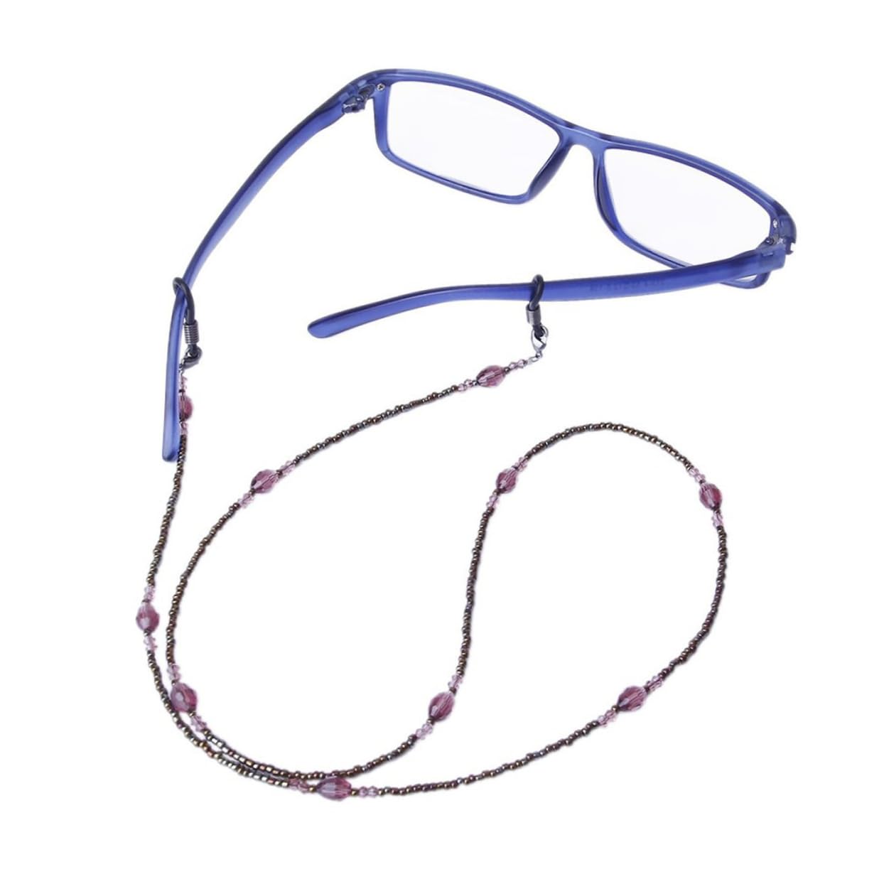 3piezas Cadena De Gafas Diseño Bohemio y Cuentas Decorativas Longitud De Color Púrpura Para Mantener Tus Gafas Seguras y Estilo