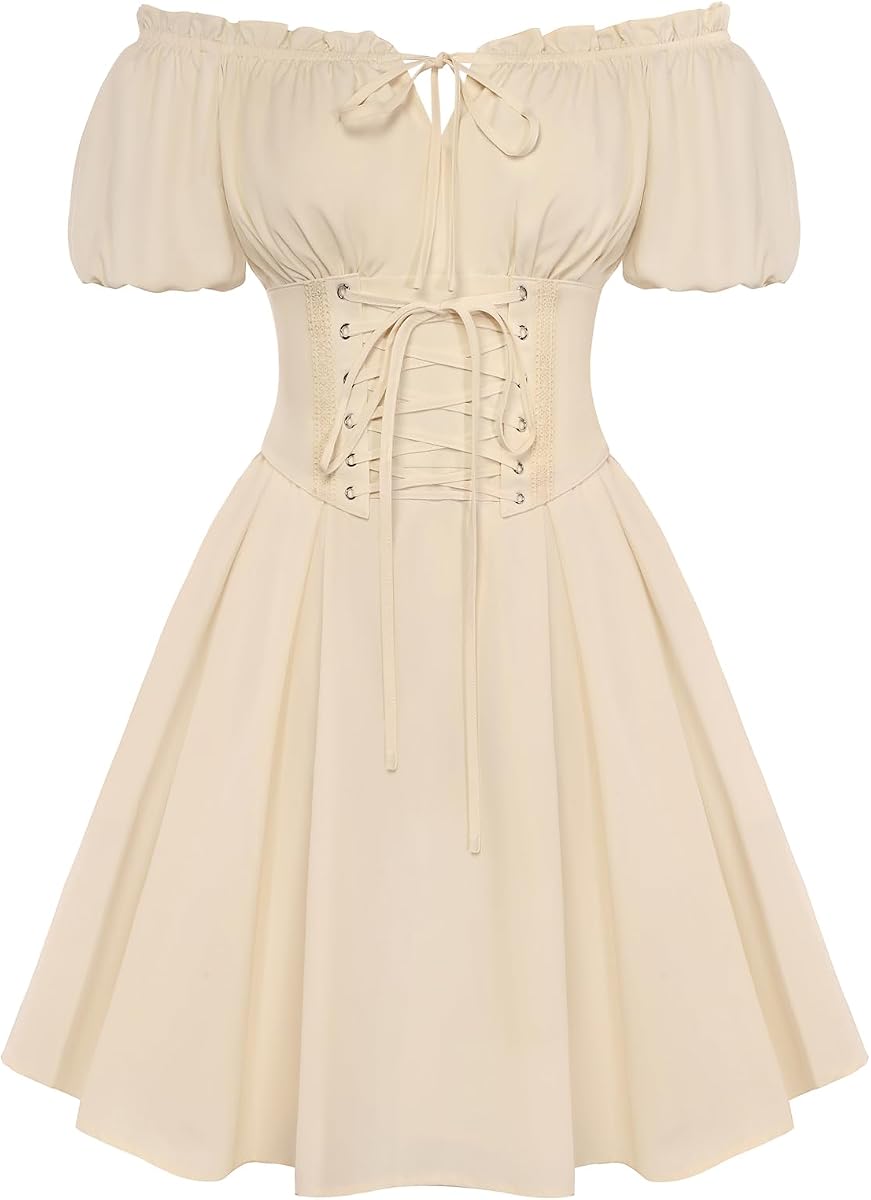 Scarlet Darkness Renaissance Costume Women Corset Mini Fairy Dresses