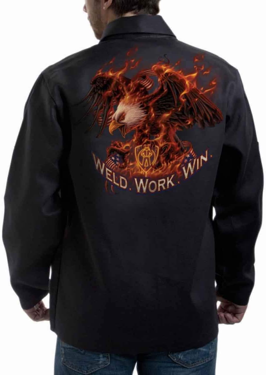 Tillman 9063 30" 9 oz. ONYX FR Cotton Jacket Weld.Work.Win Logo, X-Large