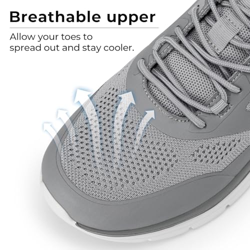 Image of FitVille Walking Shoes for Men Wide Toe Box Lightweight Extra Wide Shoes for Men Non Slip Walking Tennis Shoes for Men Cushioned Men's Slip on Walking Shoes Comfortable Wide Width Men's Sneakers