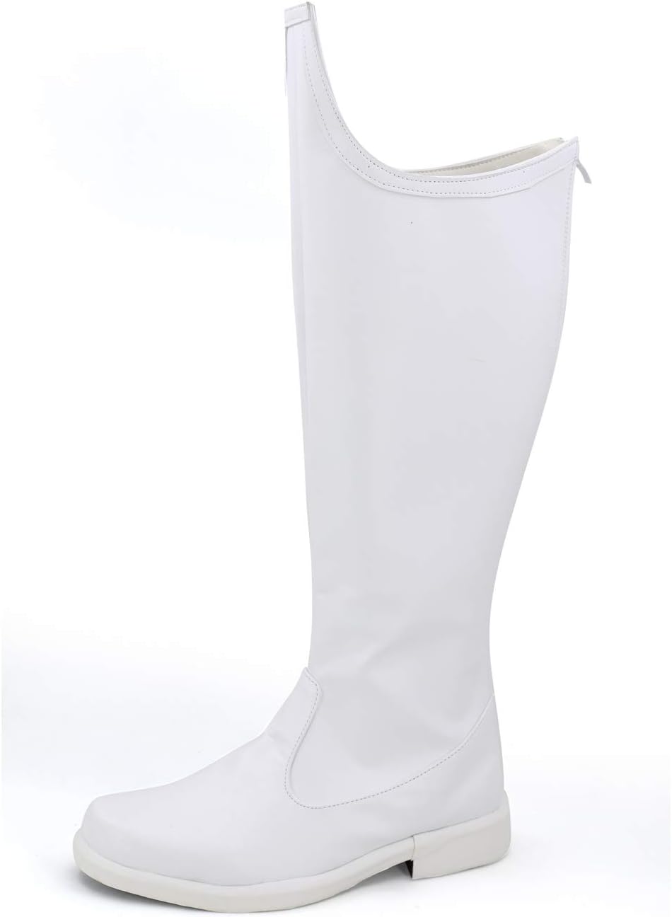 Million Cosplay Boots Halloween Shoes for Unisex, White