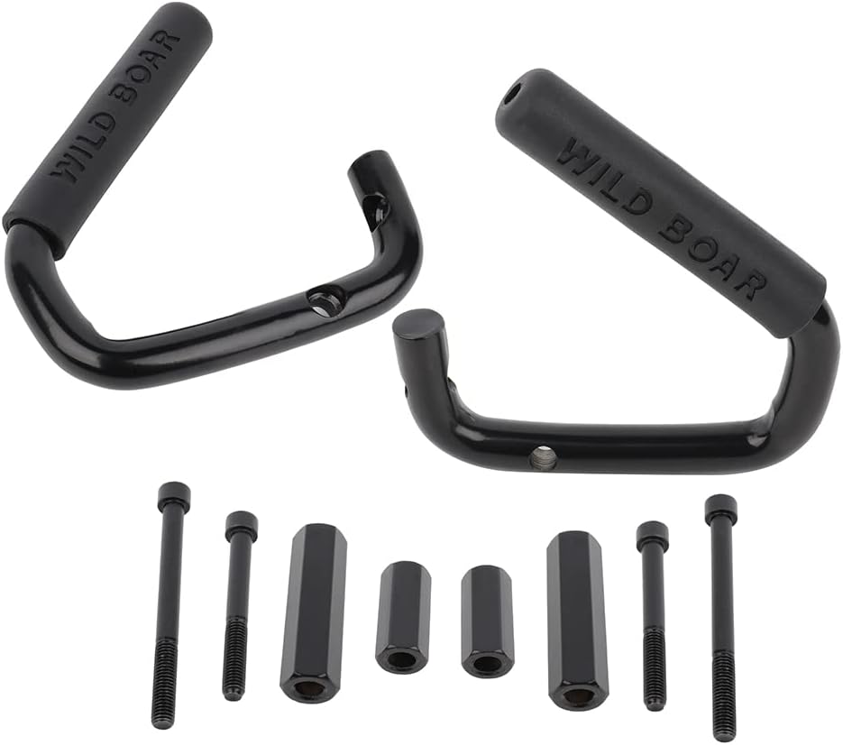 OCPTY Fit for 2007 2008 2009 2010 2011 2012 2013 2014 2015 2016 2017 2018 for Jeep for Wrangler Pack of 2 Black Front Grab Bar Grab Handles