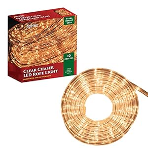 The Christmas Workshop 77620 10m White Colour Rope Lights With Speed Control Unit / Indoor & Outdoor Christmas Lights…