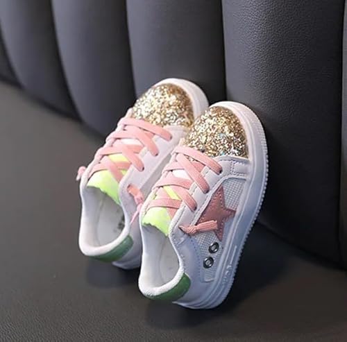 Moda By Athena Todllers Little Girls Glitter Sneakers Casual Shoes Chic Style Stars Design  thumb #5