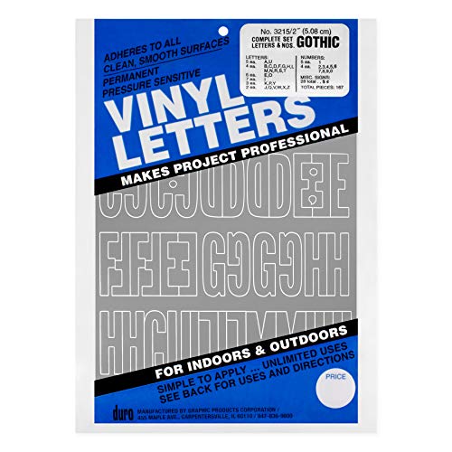 Graphic Products Permanent Adhesive Vinyl Letters and Numbers (167/pkg), 2