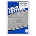 Graphic Products Permanent Adhesive Vinyl Letters and Numbers (167/pkg), 2", Silver