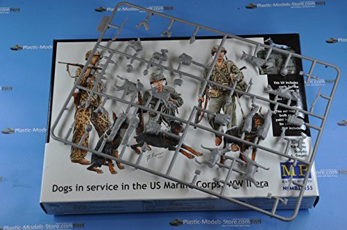 Dogs in Service in the US Marine Corps, 3 figuras + 3 perros miniatura 6
