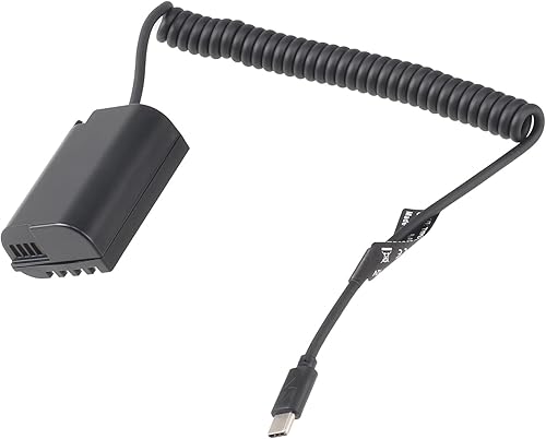 Miniatura 6 de FocusFoto USB 3.1 USB-C Tipo-C a DMW-BLK22/DMW-DCC17 Cable adaptador de alimentación de batería falsa decodificada para cámara Panasonic Lumix S5