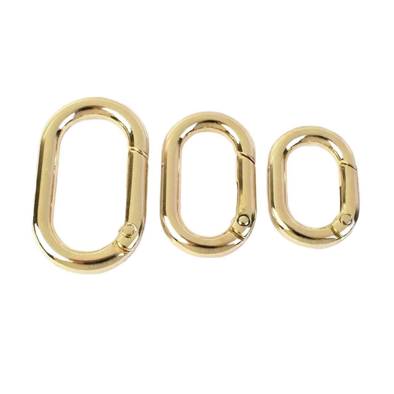 PVUVTNAHW 5Pcs O Ring Spring Openable Metal Buckle Snap Clasp Clip Carabiner Hook Keyring Connect Trigger Clamp(LightGold,25mm)