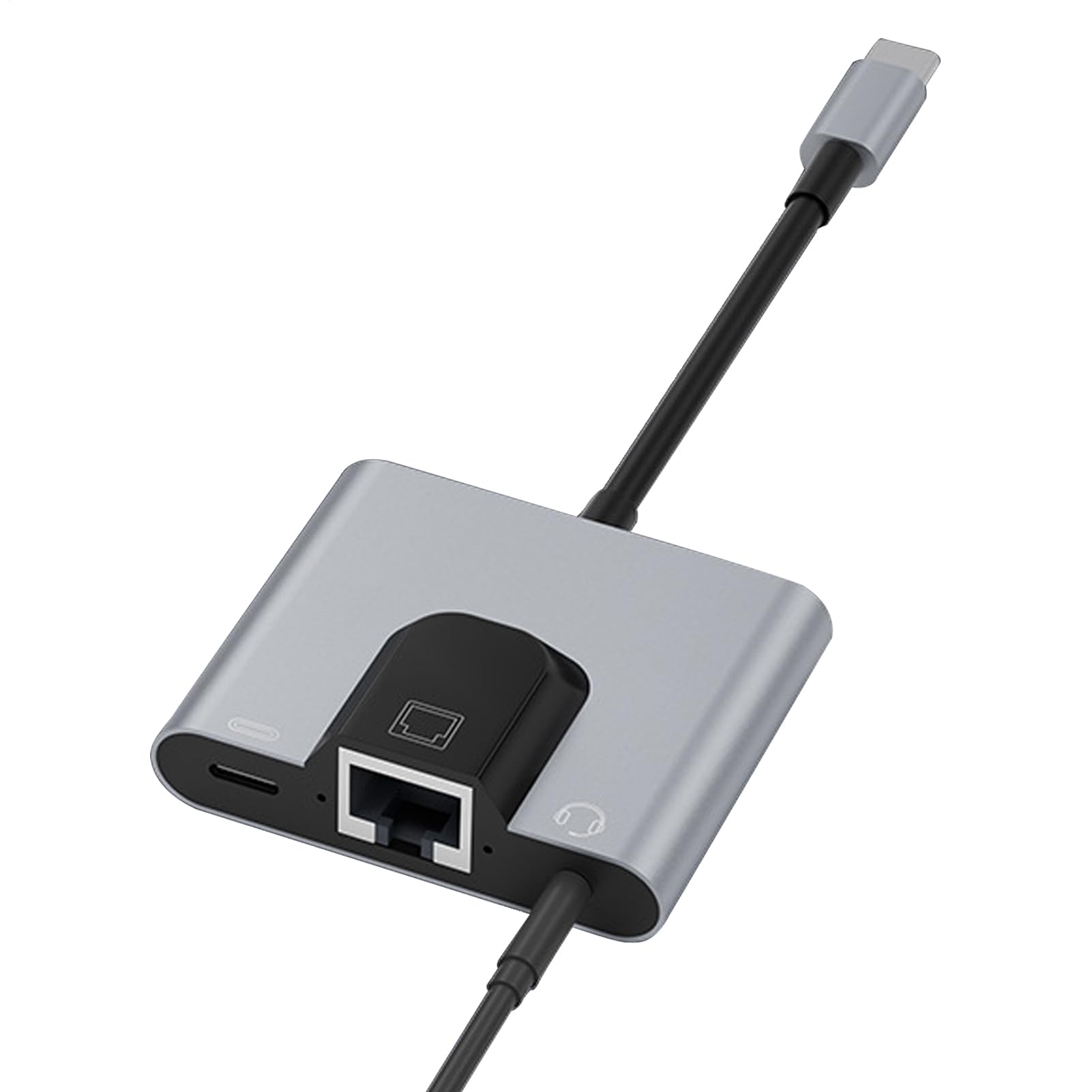 Adaptador Ethernet a USB C Gigabit con conector de audio tipo C de 3.5 mm para teléfono y PC 8
