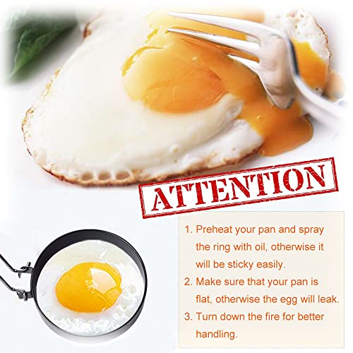 Cotey 3.5" Egg Rings Set Of 2 With Silicone Handle, Large Ring For Frying Eggs, Round Mold For English Muffins - Griddle Cooking Shaper For Breakfast #TOP7