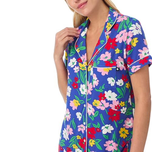 Image of kate spade new york Short Sleeve Knit Shorty Pj Set